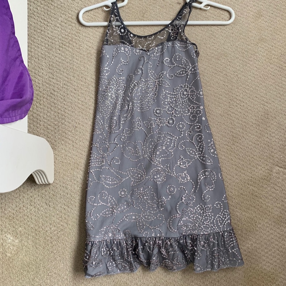 Silver glitter dress - very vintage looking